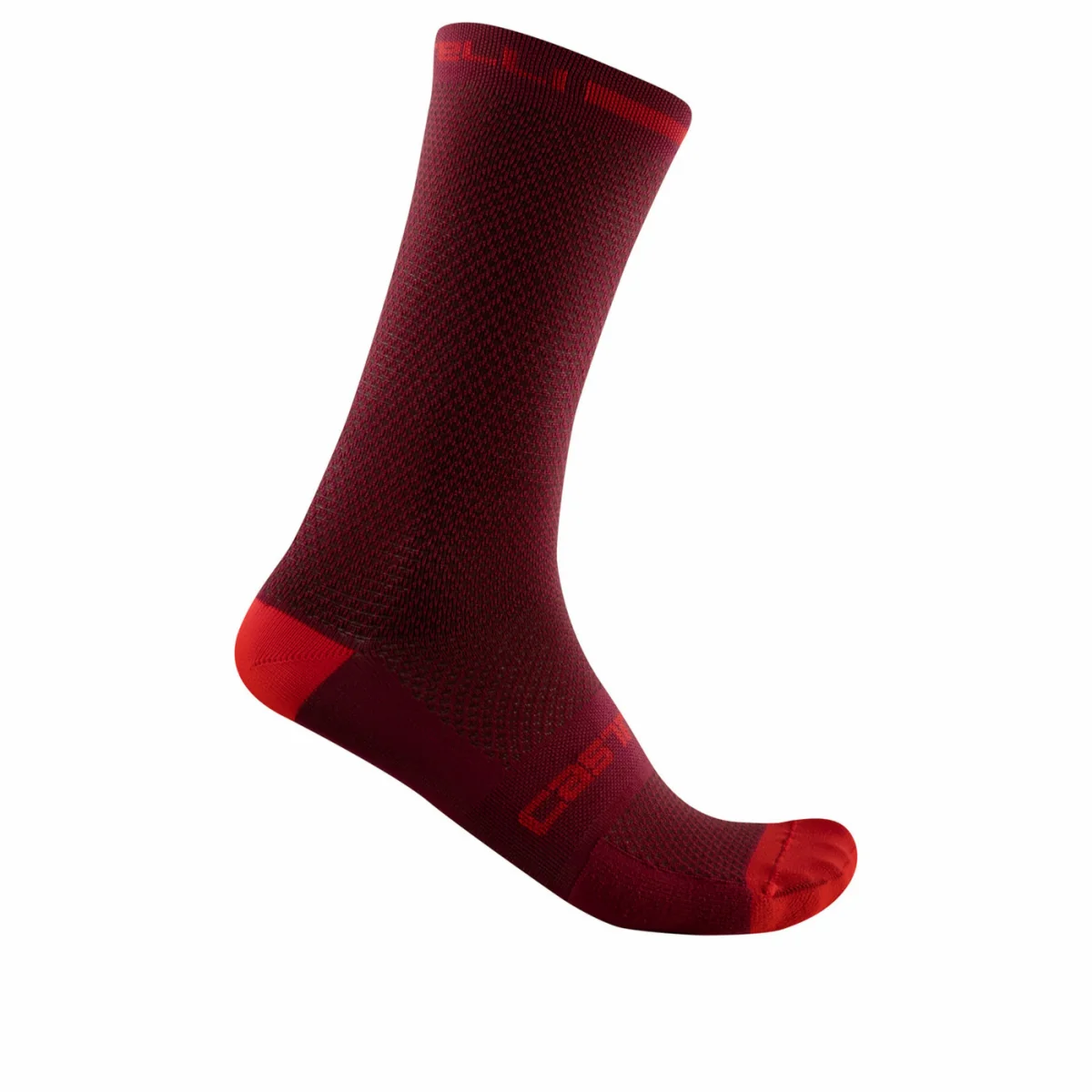 Calzini Ciclismo Castelli "SUPERLEGGERA T 18 SOCK" Bordeaux - immagine 2