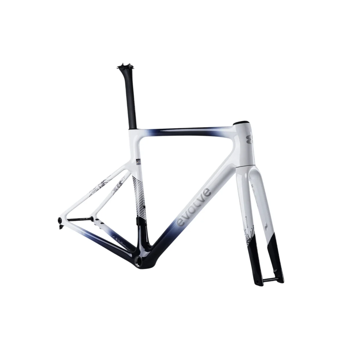 EVOLVE CIMA NAVY WHITE Telaio e Manubrio carbonio 650Gr - immagine 2