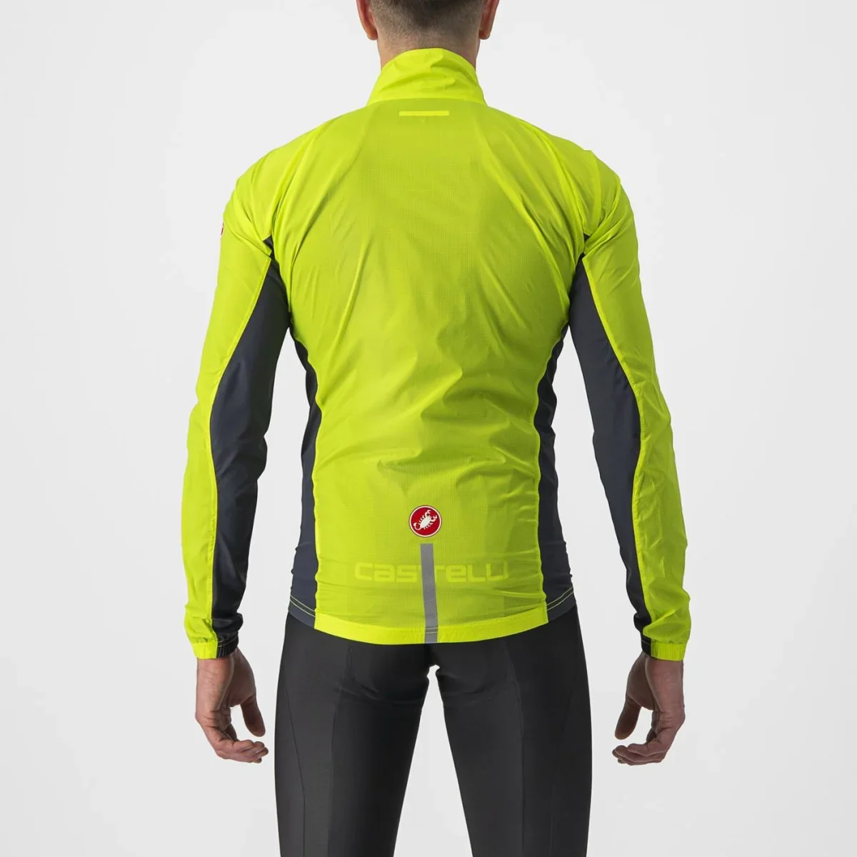 Giacca Castelli "SQUADRA STRETCH JACKET" ELECTRIC LIME/DARK GRAY - immagine 3