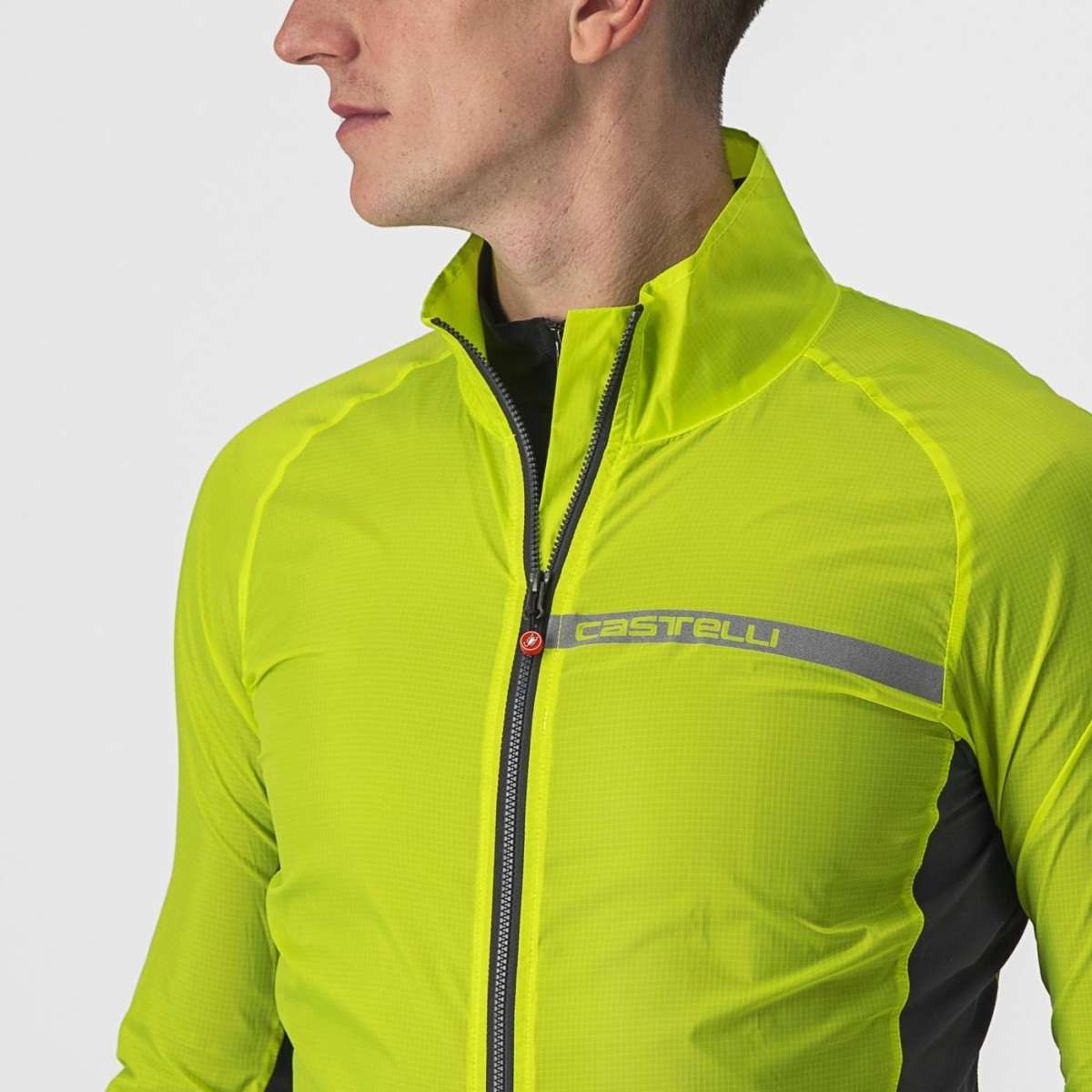 Giacca Castelli "SQUADRA STRETCH JACKET" ELECTRIC LIME/DARK GRAY - immagine 5