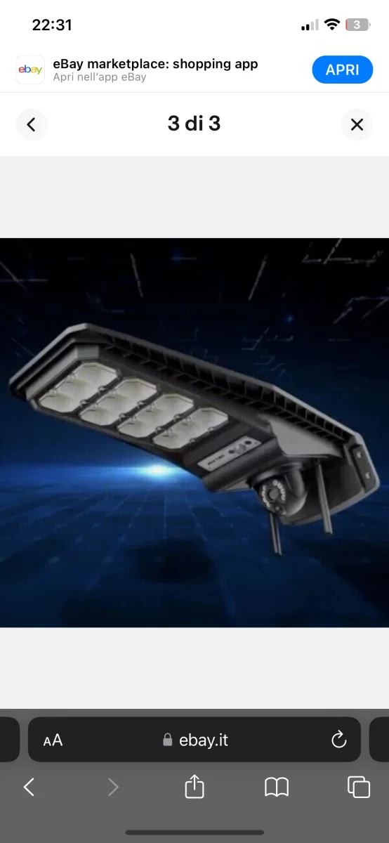 LAMPIONE STRADALE CON PANNELLO SOLARE 800w FARO LED CON TELECAMERA PTZ ICSEE - immagine 4