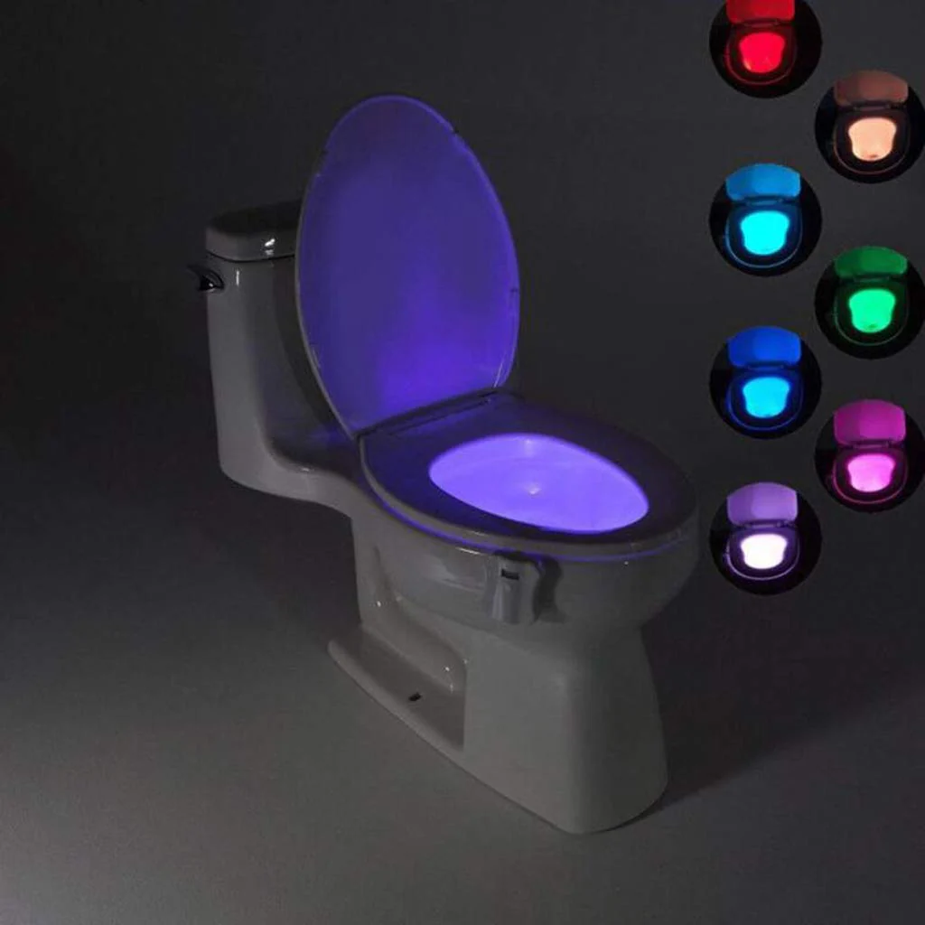 Wc Led Night Light 8 Colori Led variabili Light bowl sensore di movimento - immagine 9