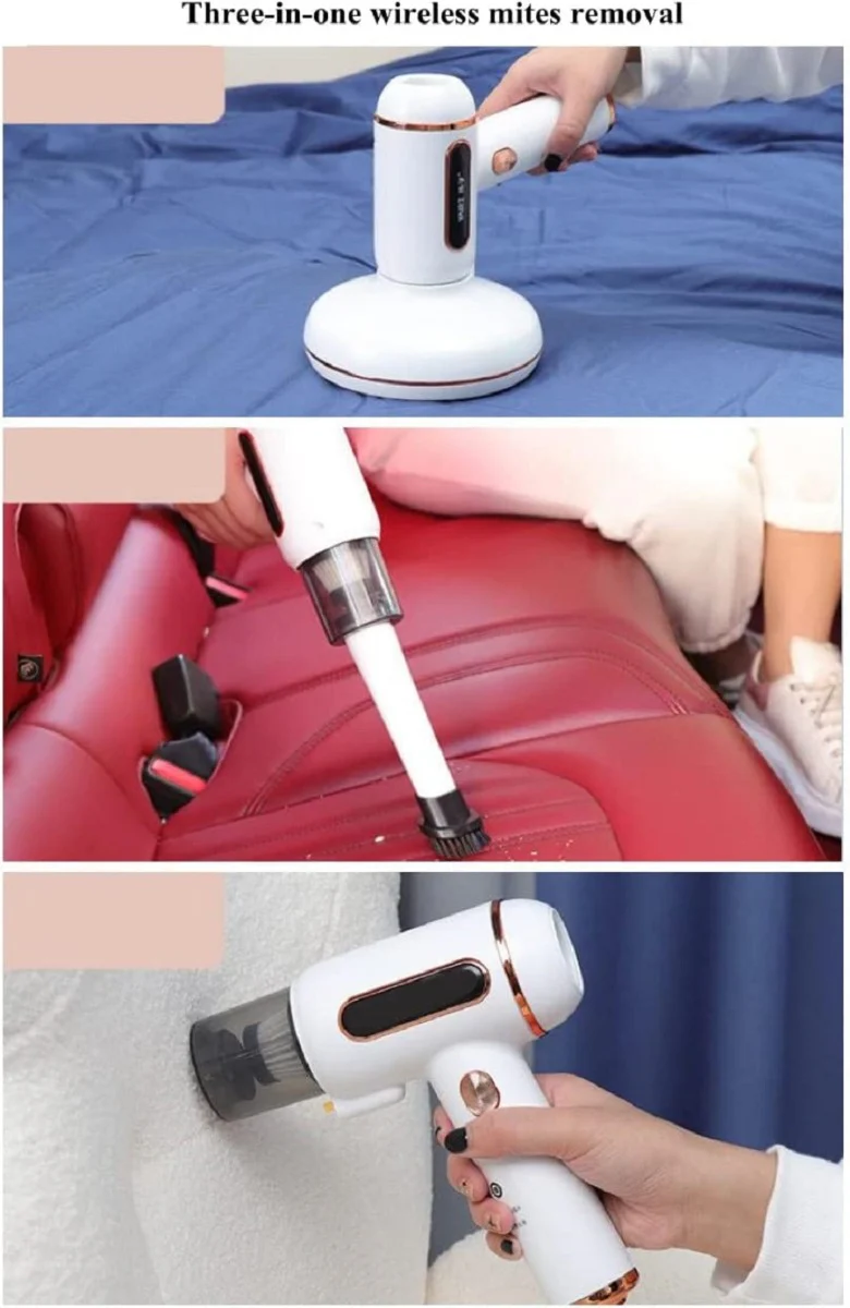 Aspirapolvere antiacaro senza filo aspirapolvere per acari con luce uv-c sterilizzante 120w aspirapolvere per materassi con filtro hepa per materassi cuscini letto coperte divani - immagine 8