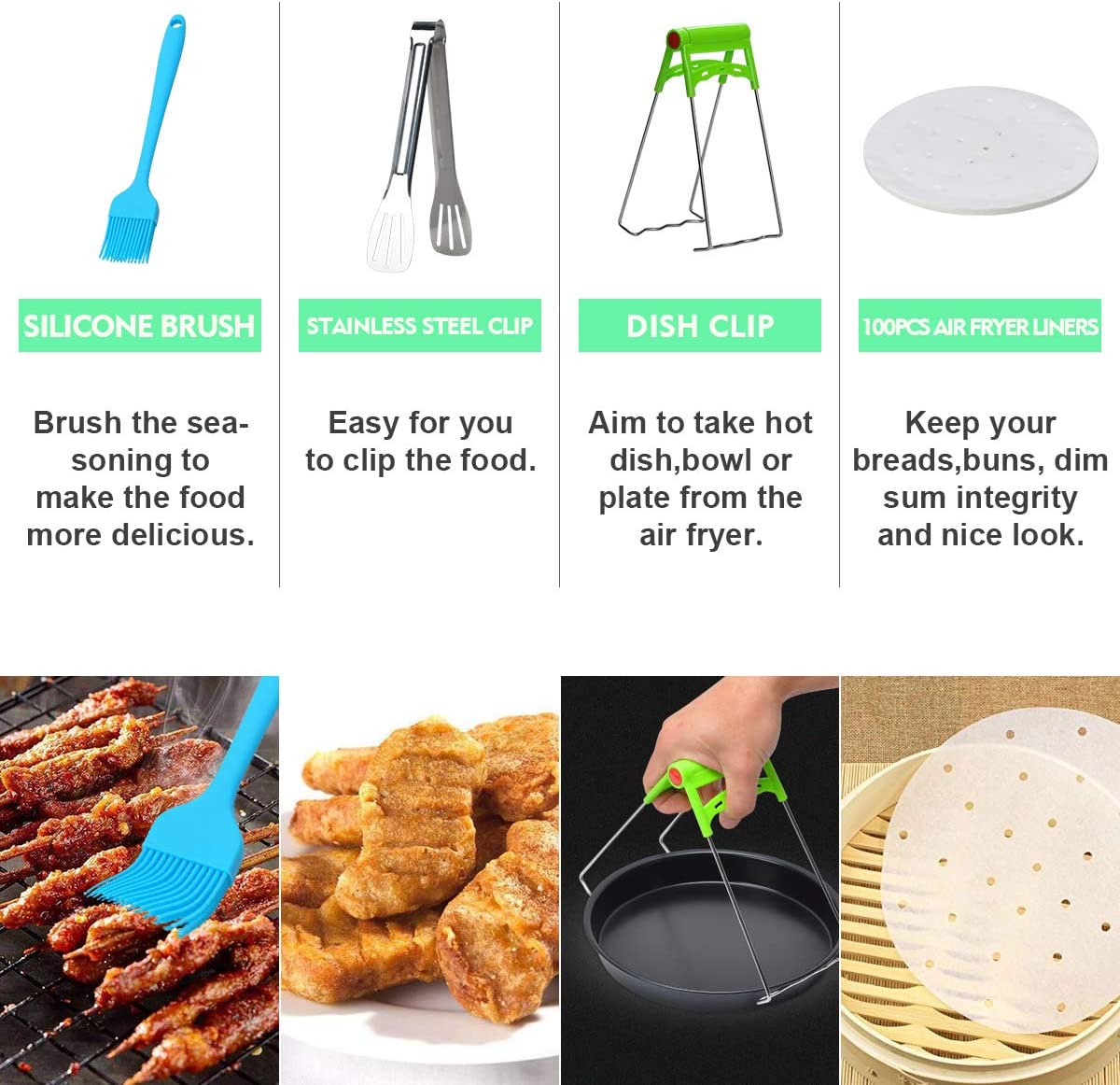 12 pezzi accessori per friggitrice ad aria Air Fryer - immagine 6