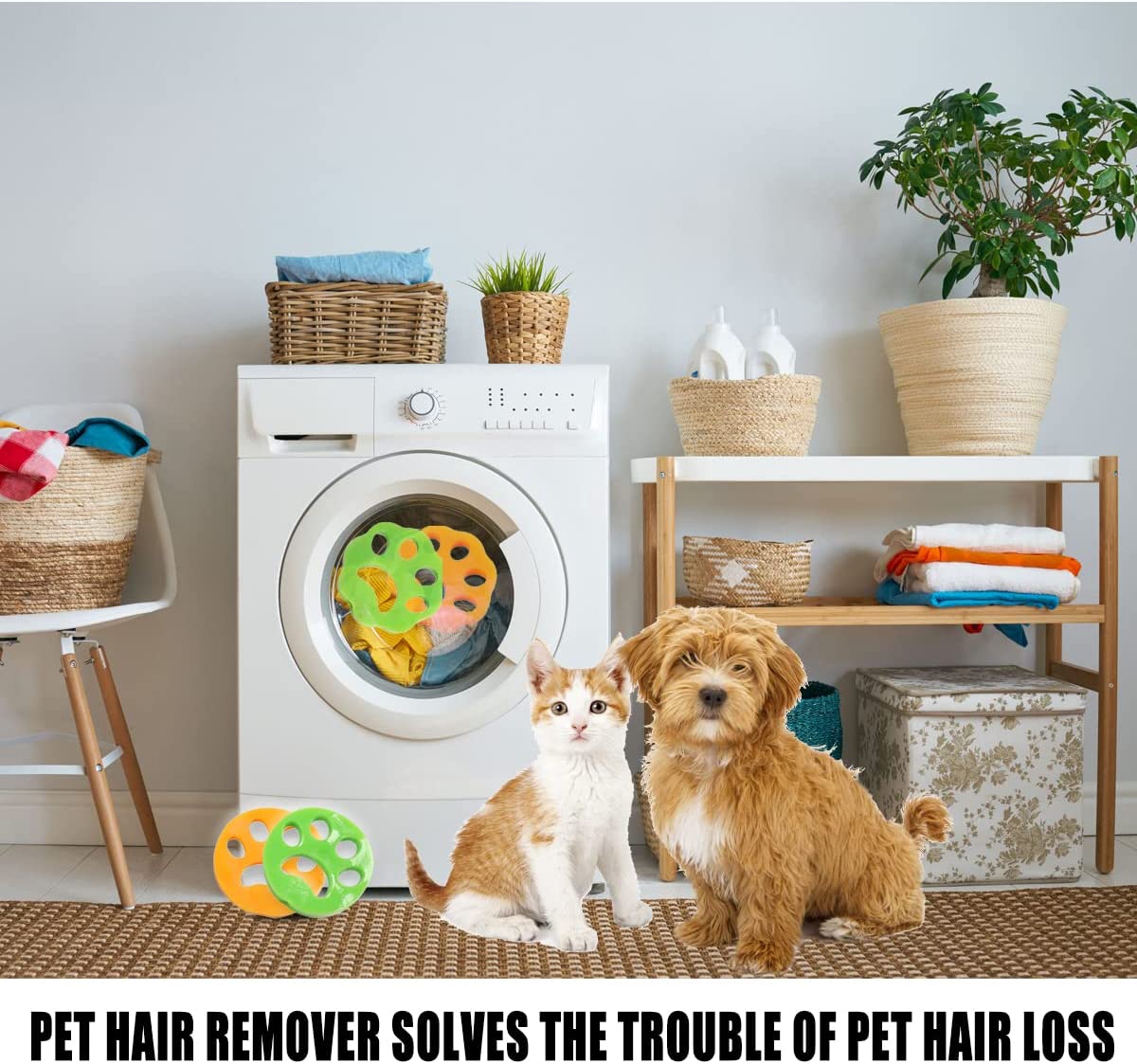 5 pz Zampina Acchiappapeli Rimuovi Peli Cani E Gatti Animali Domestici Pulizia Casa Per Biancheria - immagine 3