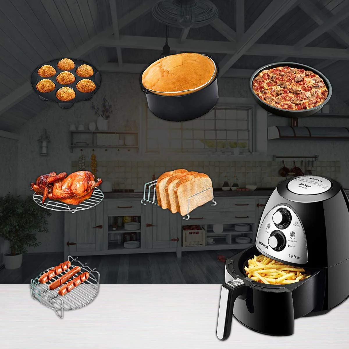 12 pezzi accessori per friggitrice ad aria Air Fryer - immagine 7