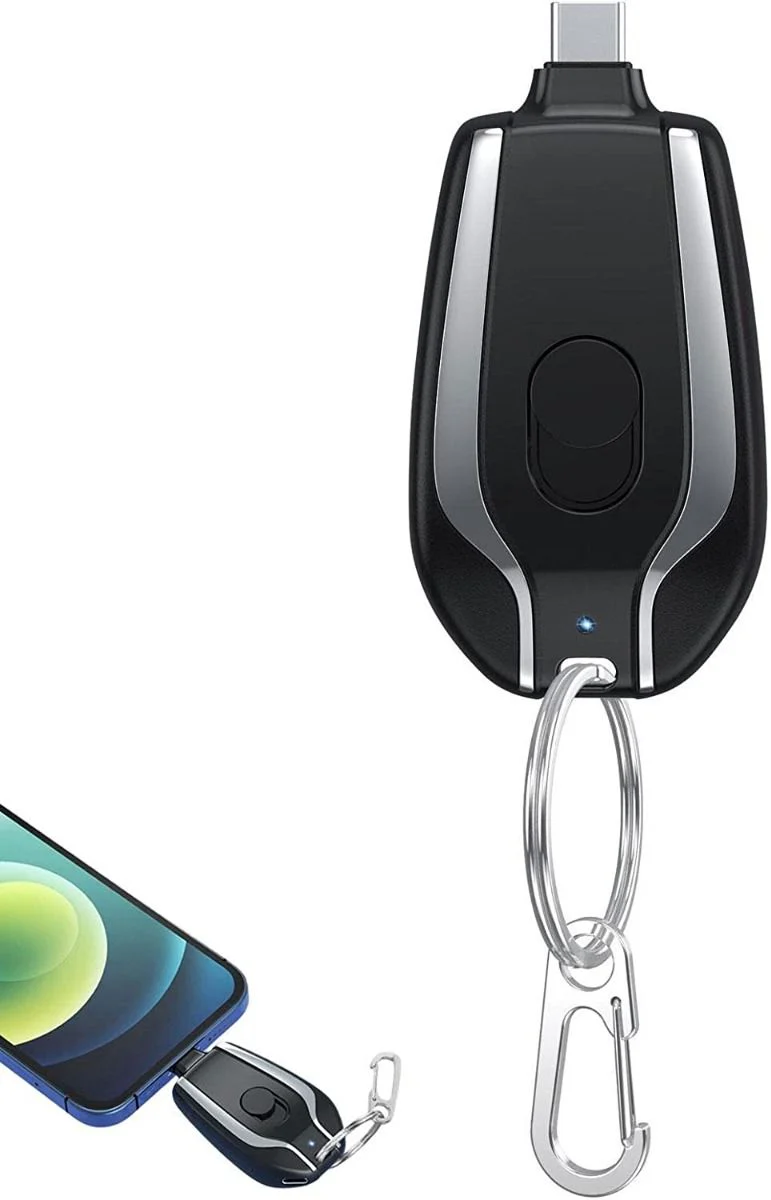 Mini powerbank emergenza 1500 mah portachiavi caricabatterie portatile usb-c - immagine 3