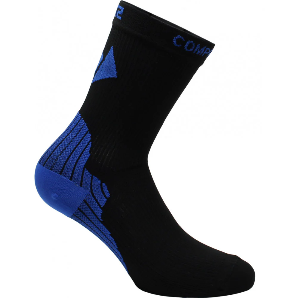 Calzini Ciclismo SIX2 "CALZA CORTA COMPRESSIVA" Nero/Blu - immagine 2