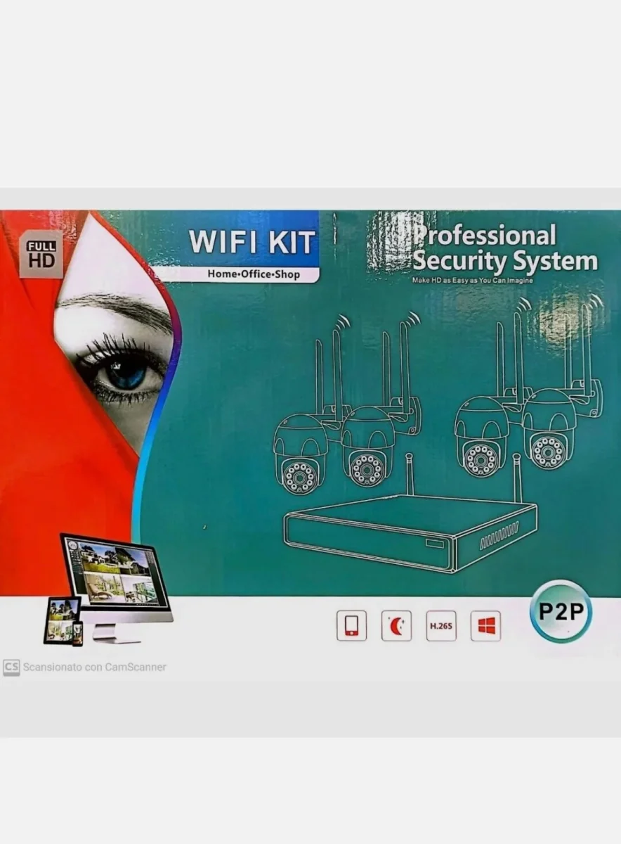 KIT TELECAMERE VIDEOSORVEGLIANZA 4 CANALI CON MONITOR HD INFRAROSSI + DVR - immagine 3