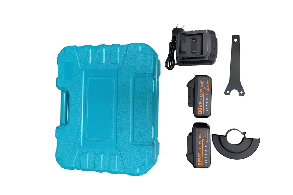 Smerigliatrice Angolare a Batteria 88V + 2 Batterie 8000mAh + Disco Ferro Omaggio | Valigetta + Caricatore | Regolazione Velocità | Flex Portatile - immagine 3