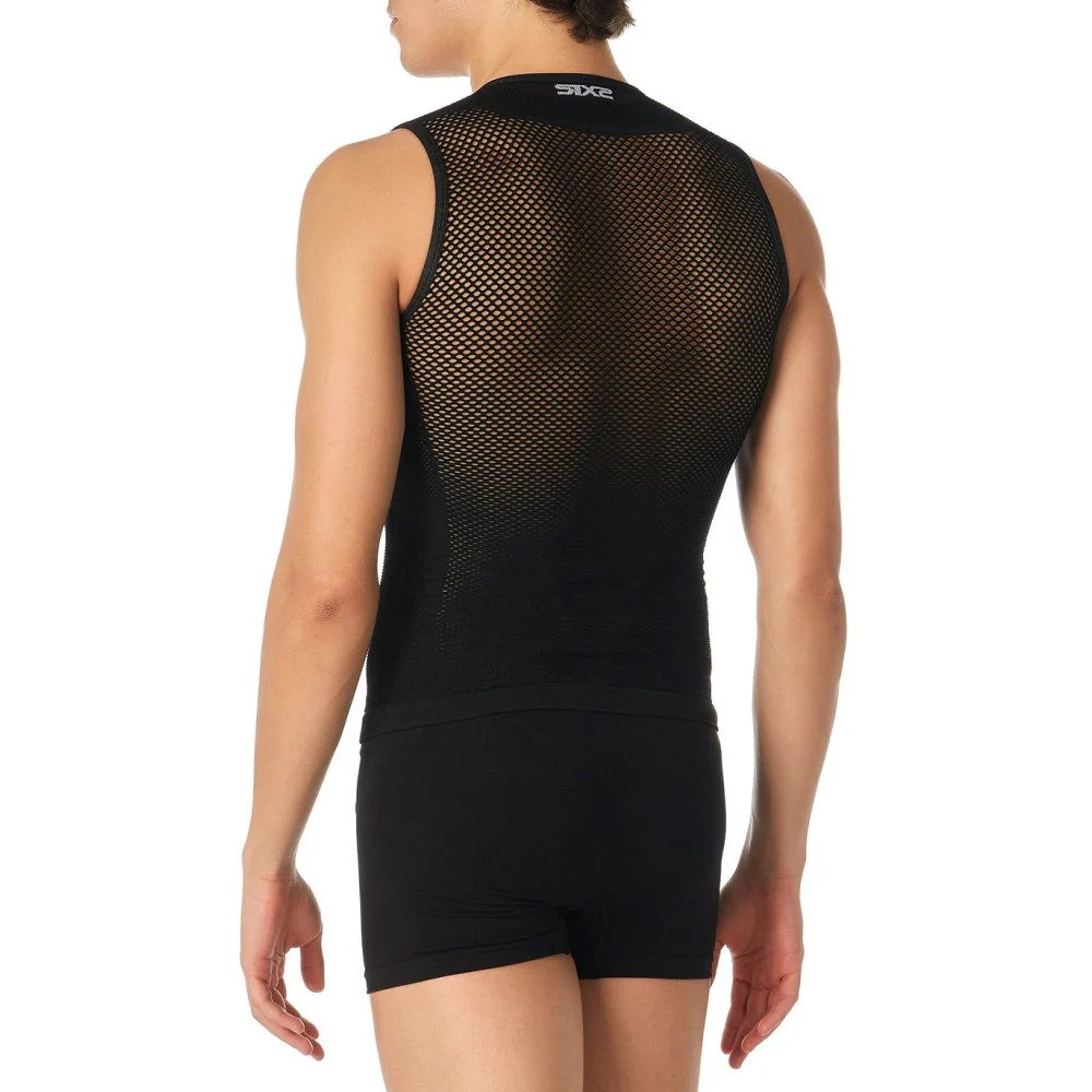 Intimo Ciclismo SIX2 "SMANICATO A RETE CORE" NERO - immagine 6