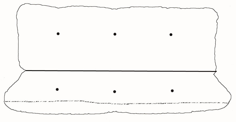 COPPIA CUSCINO DONDOLO TRAPUNTATO 2P. 110X50/60 TESSUTO IN MISTO COTONE VARI COLORI - immagine 2