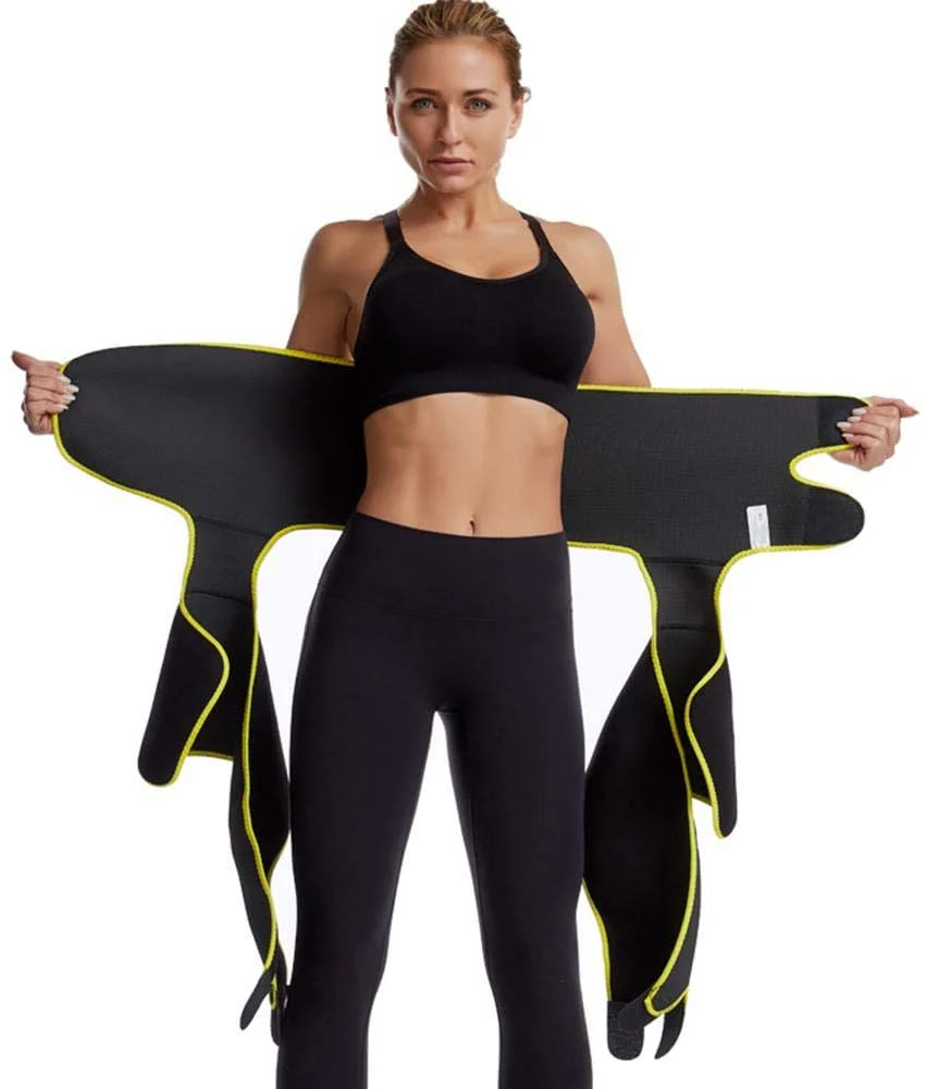 Allenatore di Fascia per Il Sudore del Corpo - Rifiniture per Coscia Corsetto Butt Lifter Shapewear e Fianchi Cintura Cintura Regolabile in Vita Monopezzo per Donna e Uomo - immagine 5