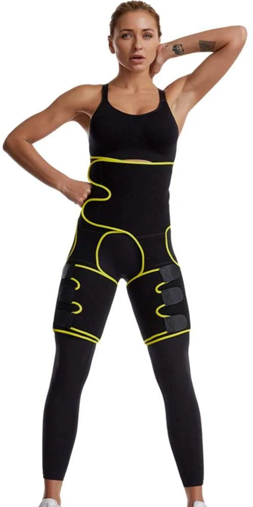 Allenatore di Fascia per Il Sudore del Corpo - Rifiniture per Coscia Corsetto Butt Lifter Shapewear e Fianchi Cintura Cintura Regolabile in Vita Monopezzo per Donna e Uomo - immagine 6