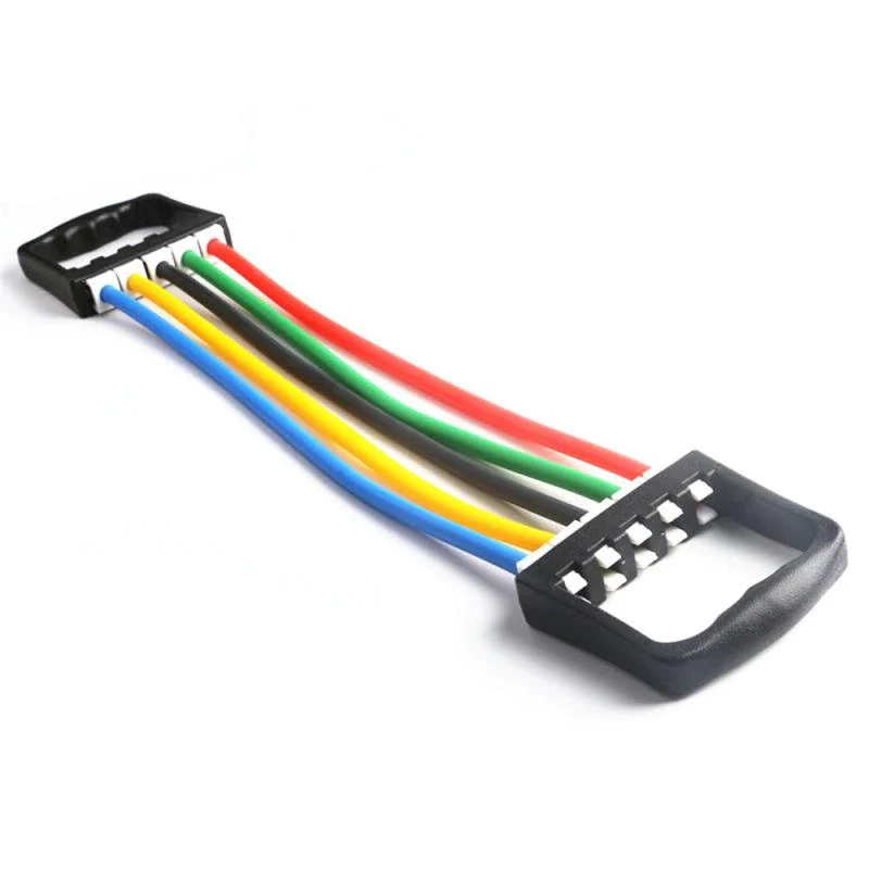 5 Spring Elastico per estensione petto e schiena. Allenamento a casa. Manubrio a molla portatile - immagine 3