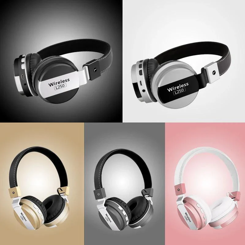 L250 Cuffie Senza Fili Bluetooth Auricolare Regolabile Auricolari Con Microfono Per PC Telefono Mp3 - immagine 3