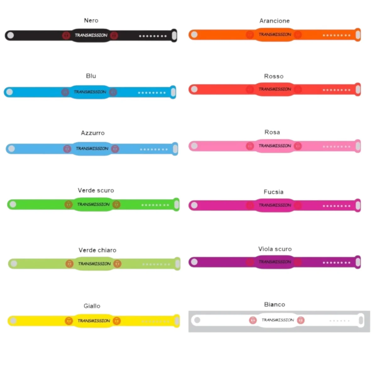 BRACCIALETTO TRASMISSION TWIST in silicone per uso personale - immagine 3