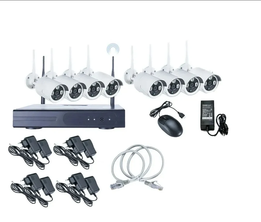 KIT VIDEOSORVEGLIANZA 5G 2 MP FULL WIFI HD IP 8 TELECAMERE NVR LAN REMOTO - immagine 3