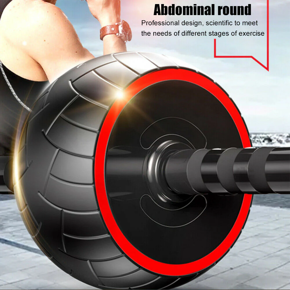 AB wheel rinforzo addominale retrazione addominale rotonda gomma naturale pura muscolo addominale rullo tondo allenamento addominale - immagine 4
