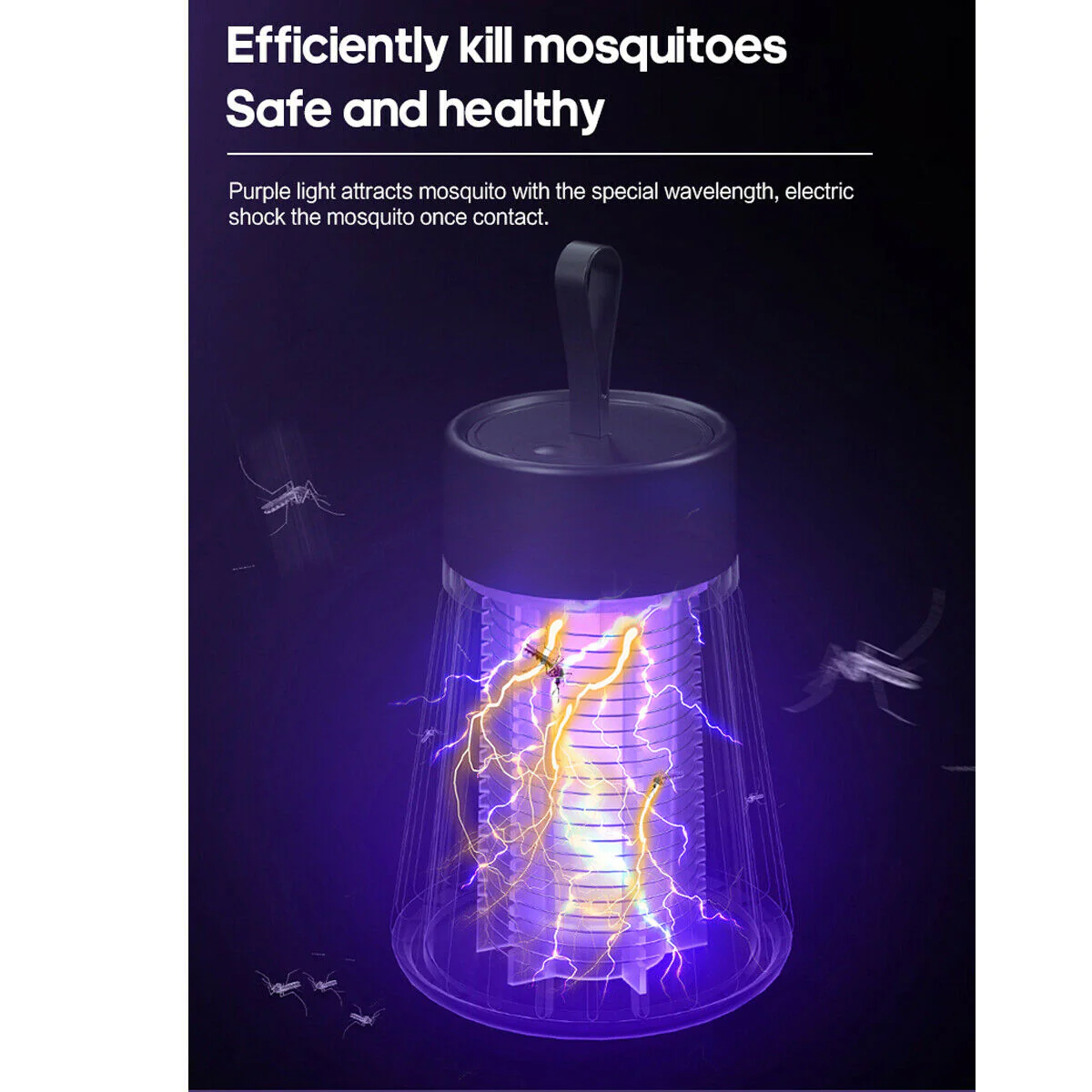 Lampada Elettrica uccidi Zanzare Portatile Led Elimina Zanzare - immagine 5
