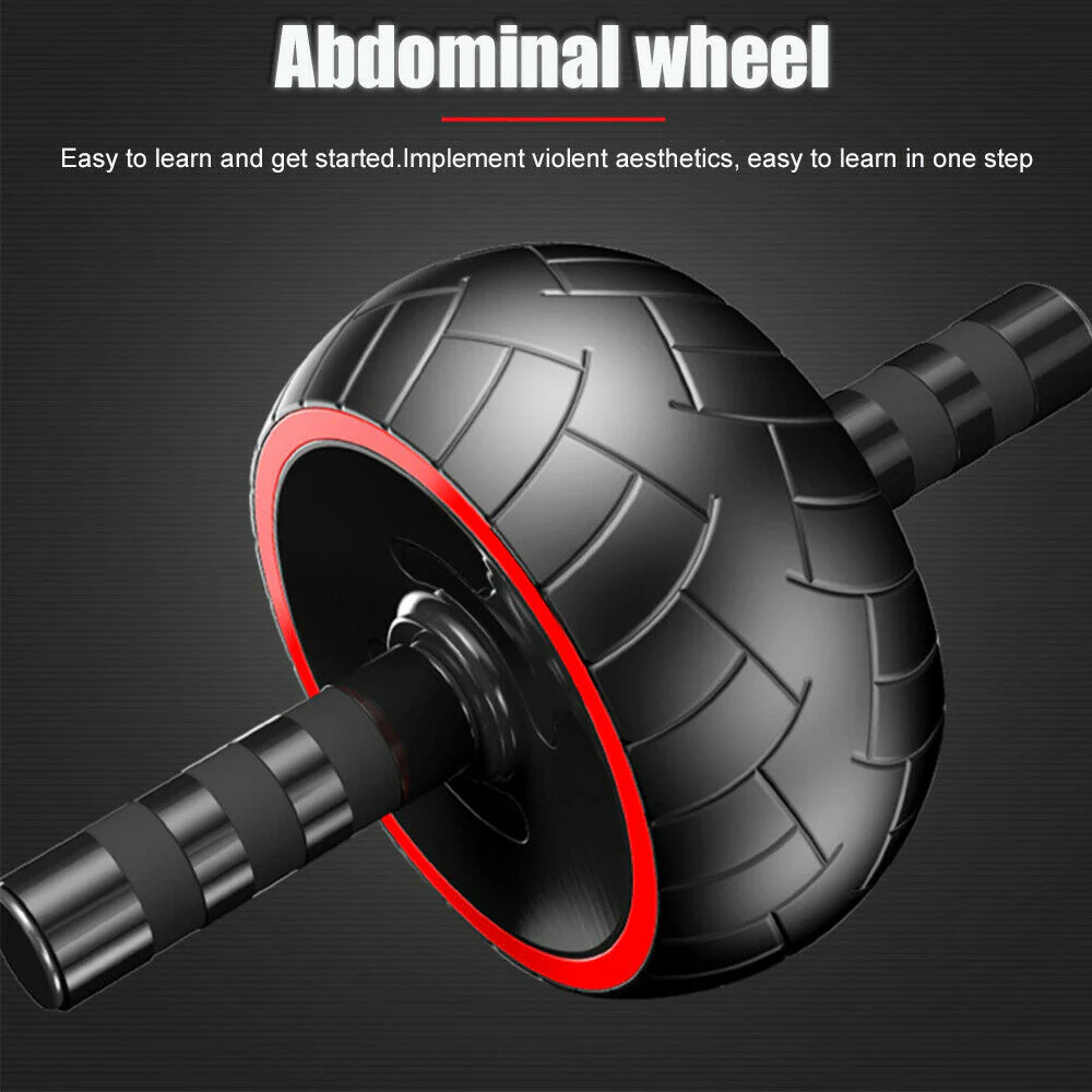 AB wheel rinforzo addominale retrazione addominale rotonda gomma naturale pura muscolo addominale rullo tondo allenamento addominale - immagine 2