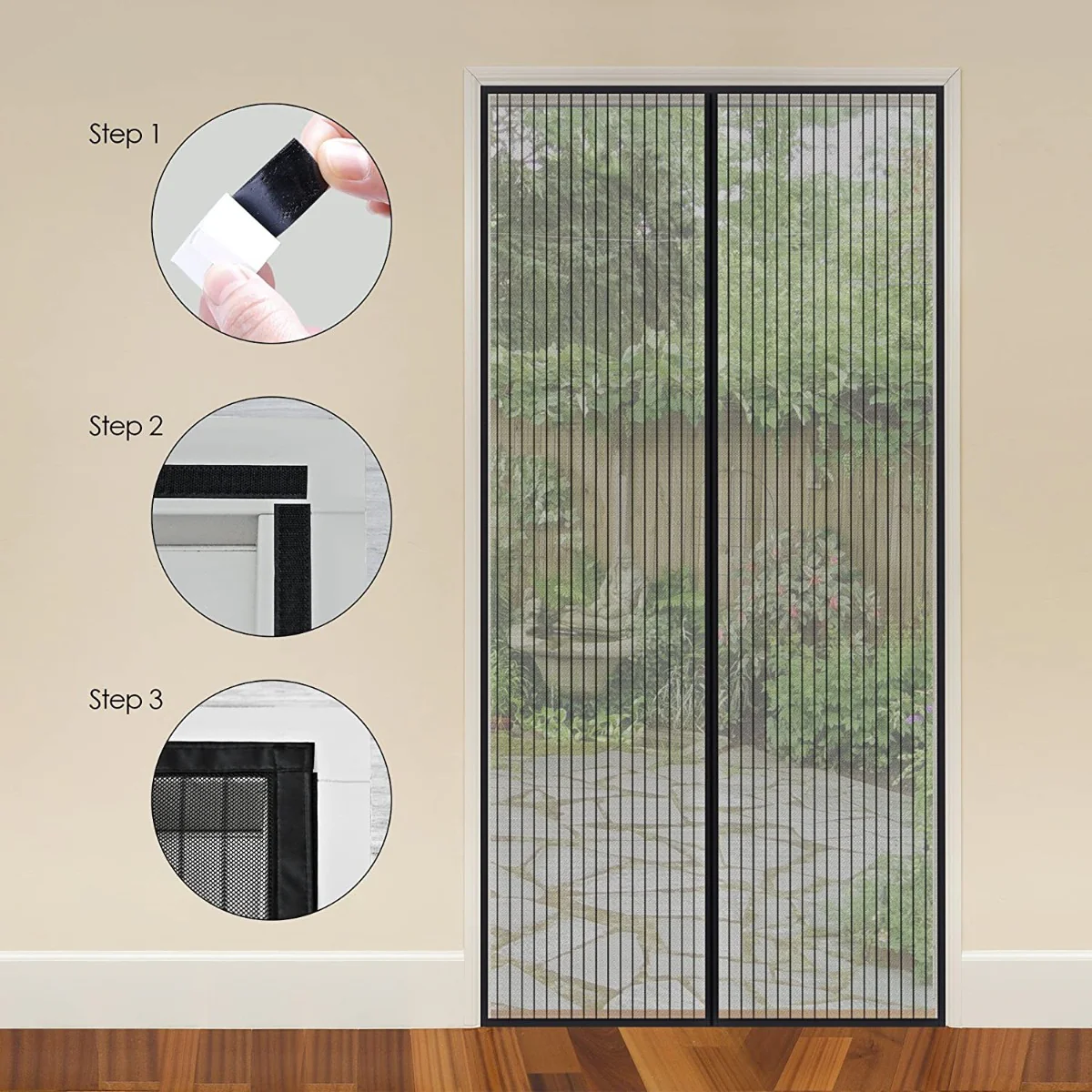 Zanzariera Magnetica Porta Finestra 140 x 240cm Resistente Traspirante Tenda Zanzariere a Calamita Elegante Zanzariera Porta per Casa Ufficio - immagine 8